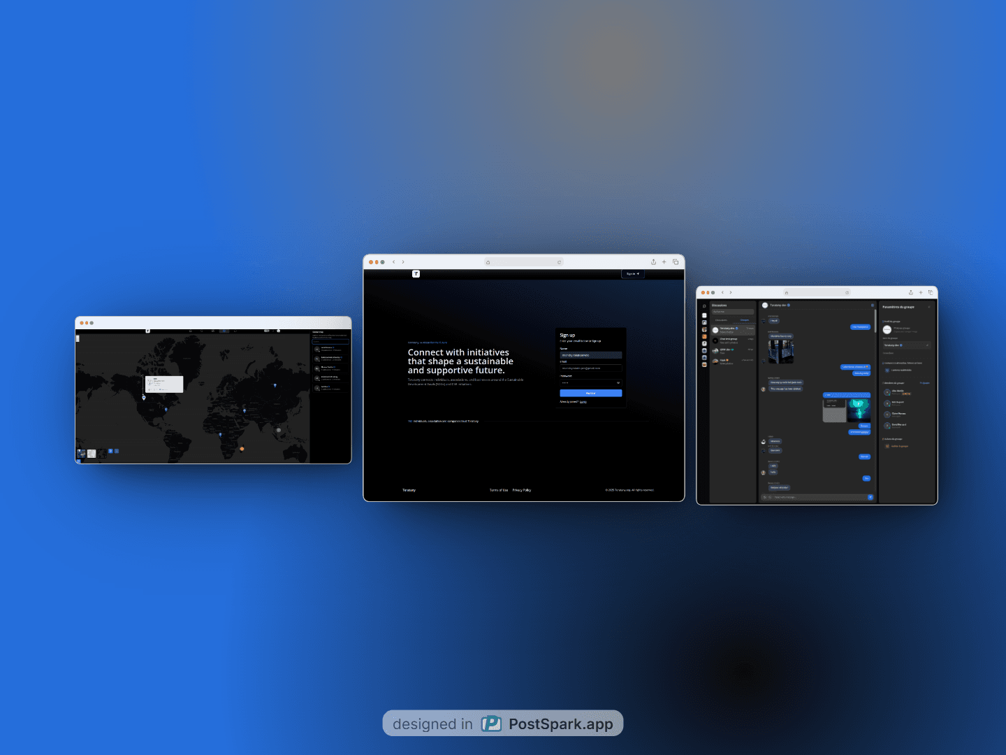 Capture d'écran du projet TERATANY